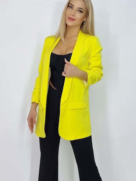 Damen Blazer Yellow