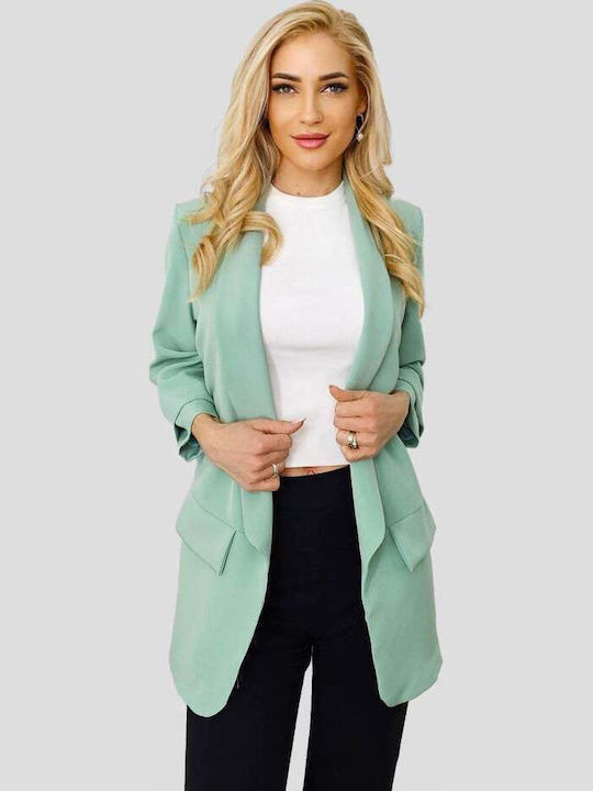 Lang Damen Blazer Pale Green