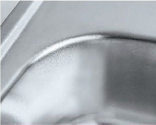 Inter Ceramic Ένθετος Δεξιός Inox με Μπαταρία Μ80xΠ50cm