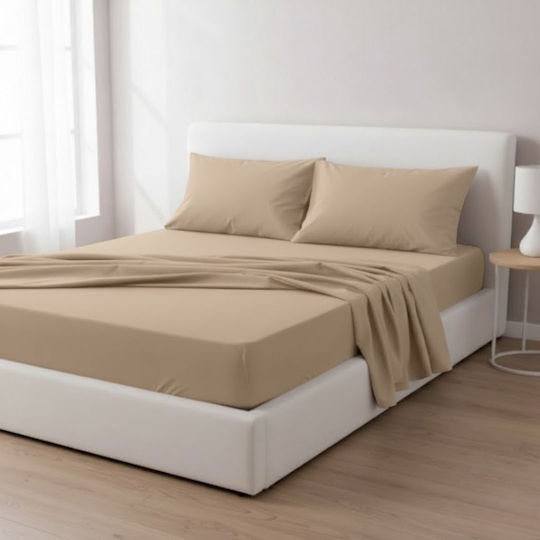 Olia Home Set Doppel 4Stück 200x260cm Beige Olia Home Set Doppel 4Stück 200x260cm Beige