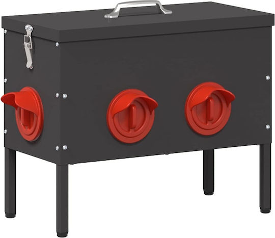 vidaXL Chicken 2 Pcs Feeder with Capacity 15kg 41.5x20.5x33cm.