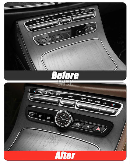 Quartz Clock Central Console Mercedes Glc X253 2015–2023 Abs+Quartz Black Aif353