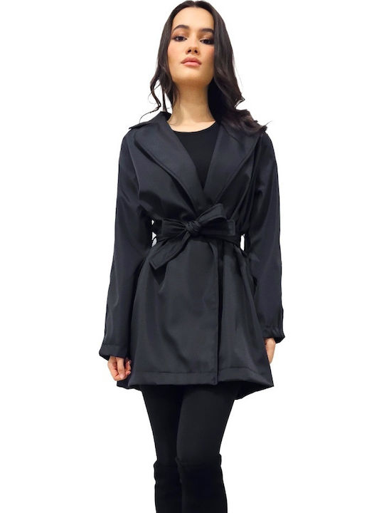 Women's Black Trench Coat