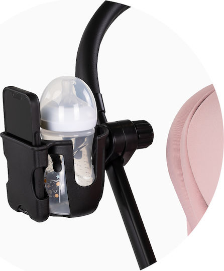 Universal 2 In 1 Telephone Cup Bottle Holder Baby Stroller Black