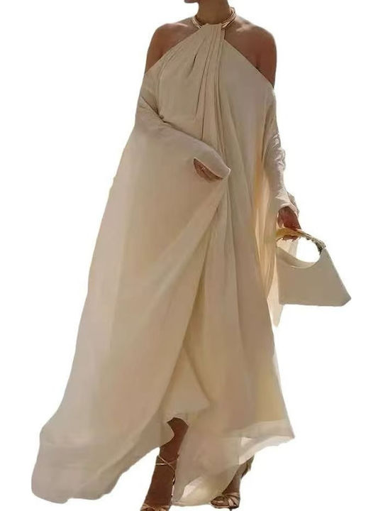 Summer Maxi Dress for Wedding and Christening Beige