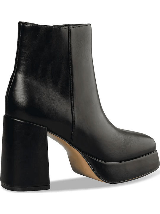 Women's Ankle Boots with Medium Heel Black