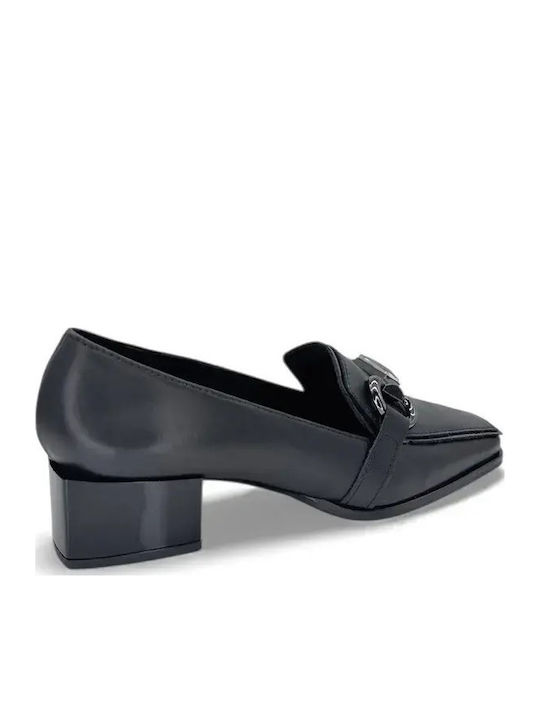 Leder Pumps Schwarz
