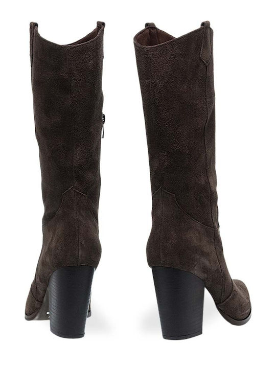 Leather Women's Boots Green