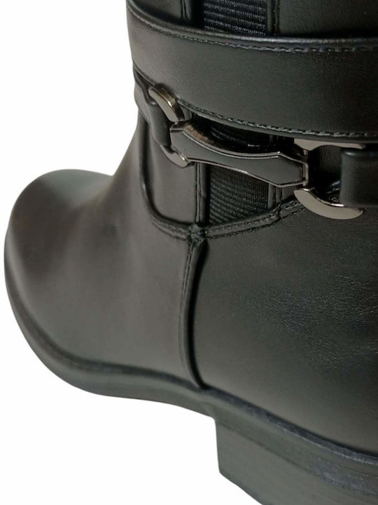 Damenstiefel mit Gummizug Schwarz
