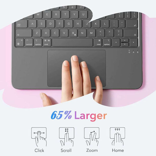 ESR Flex Flip Cover με Πληκτρολόγιο Γκρι (iPad 10 (2022), iPad 11 (2025))
