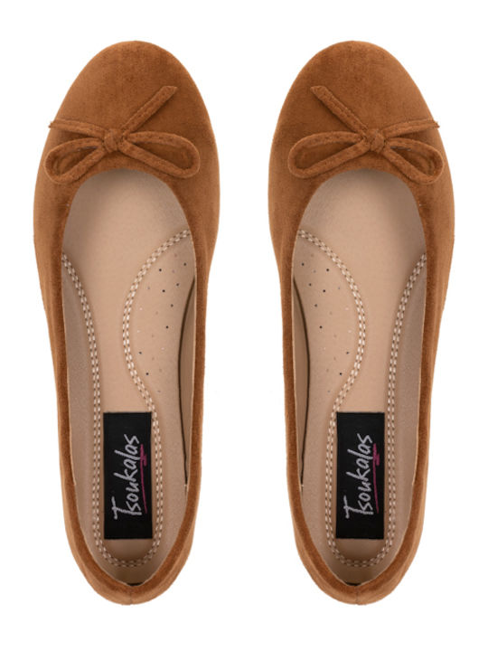 Suede Ballerinas Brown