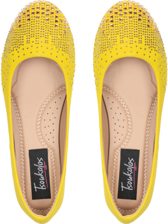 Suede Ballerinas Yellow