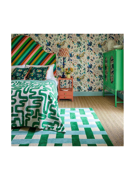 Harlequin Lucrat manual Covor Rectangular Din lână Green-blue