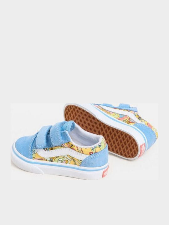 Old Skool V Παιδικά Sneakers με Σκρατς Γαλάζια