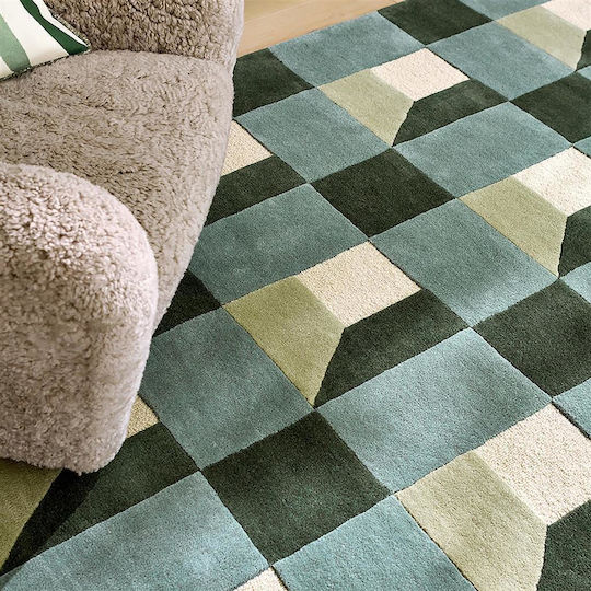 Harlequin Lucrat manual Covor Rectangular Din lână Green