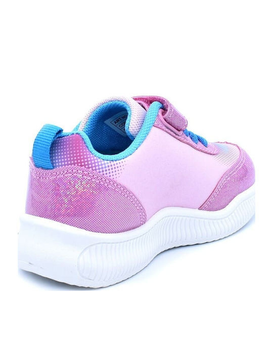 Παιδικά Sneakers με Σκρατς & Φωτάκια Ροζ