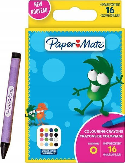 Paper Mate Set de creioane colorate cu 16 culori