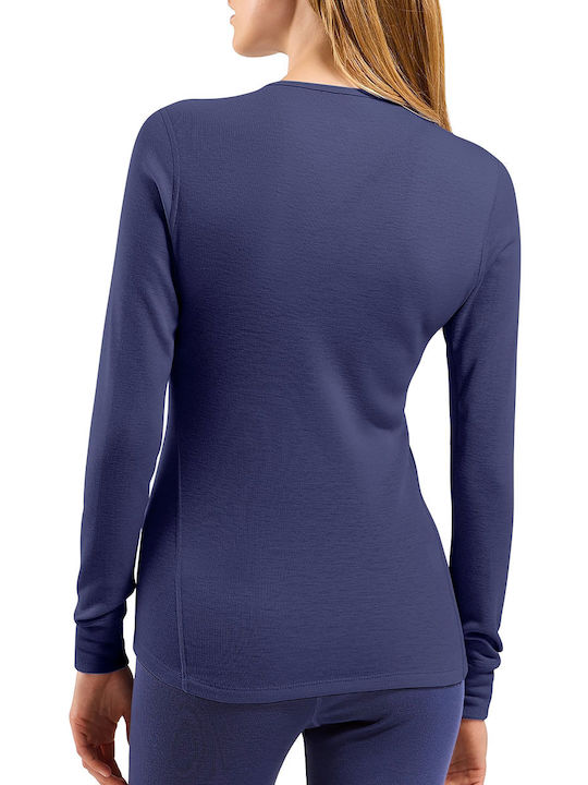 Odlo Active Warm Damen Thermounterwäsche Langärmliges Hemd Lila