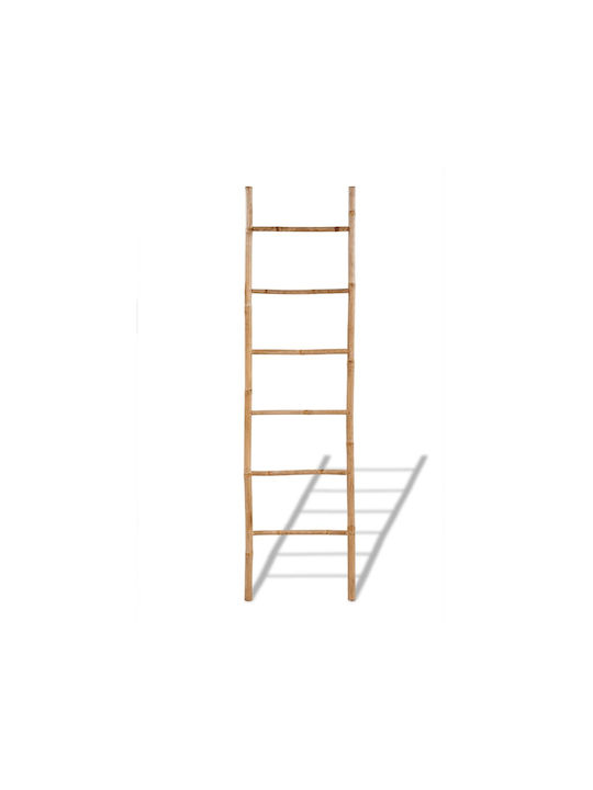 vidaXL Σκάλα Μπάνιου 6 Θέσεων Επιτοίχια ​50x190cm Ασημί