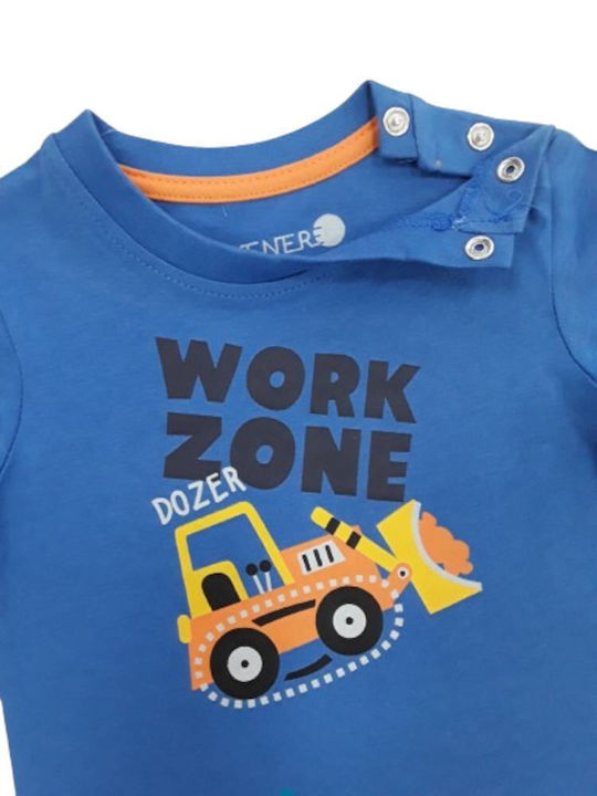 Kids' Shirt Long Sleeve Blue Work Zone