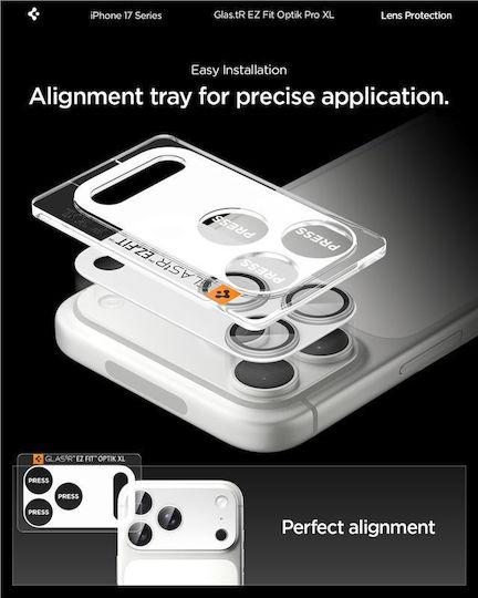Spigen Camera Protection Tempered Glass Silver for the iPhone 17 Pro
