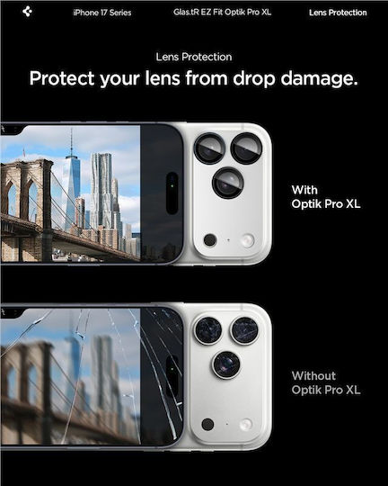 Spigen Camera Protection Tempered Glass Silver for the iPhone 17 Pro
