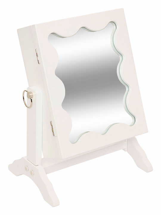 Casetă Pentru Bijuterii Din Lemn Cu Oglindă 29x22x15cm Casetă Pentru Bijuterii Din Lemn Cu Oglindă 29x22x15cm