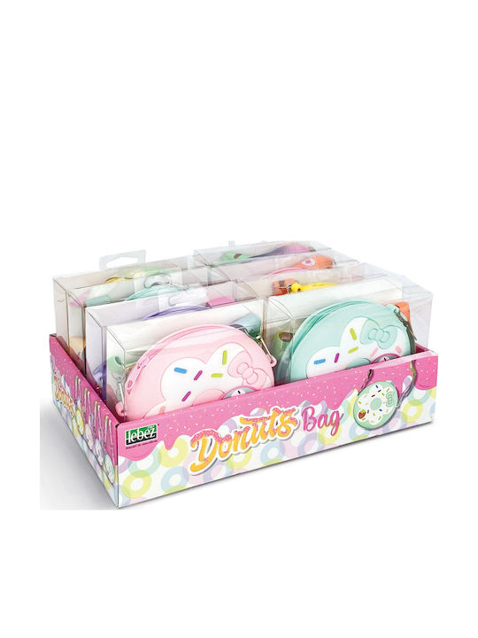 Mini Donuts Silicon Geantă Fermuar Curea Reglabilă pentru Umăr Ø 12 X 3,5 Cm 8 Bucăți Display