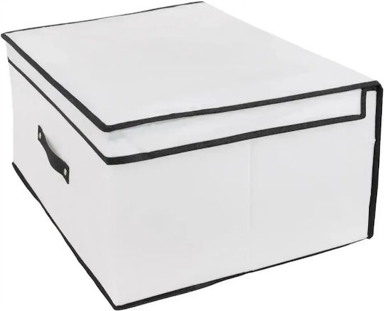 Tpster Fabric Storage Box with Lid White 60x40x30cm