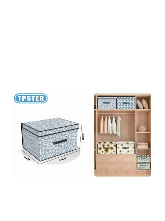 Tpster Stoff Aufbewahrungsbox mit Deckel 41x35x20cm 1Stück