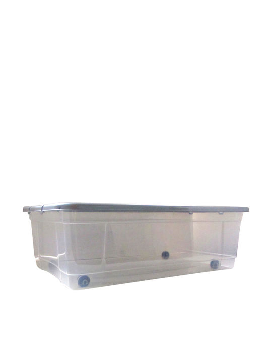 Cyclops Plastic Storage Box with Wheels and Lid Green 75.8x45.8x19.4cm