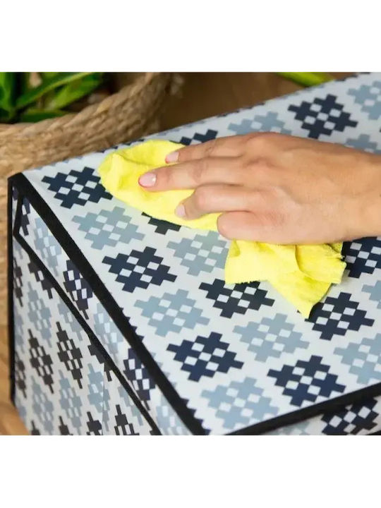 Fabric Storage Box with Lid Blue 60x40x30cm