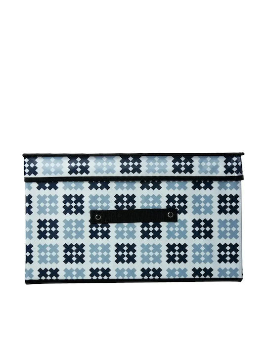 Fabric Storage Box with Lid Blue 70x40x30cm