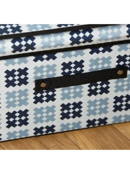 Fabric Storage Box with Lid Blue 40x30x25cm