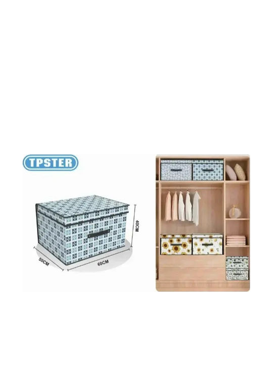 Tpster Fabric Storage Box with Lid 60x50x40cm