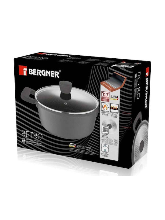 Bergner Retro Tiefer Topf aus Gussaluminium 20cm