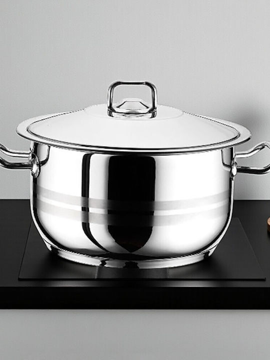 Hascevher Arian Gastro Induction Capsule Deep Stainless Steel Pot 4.3lt / 22cm