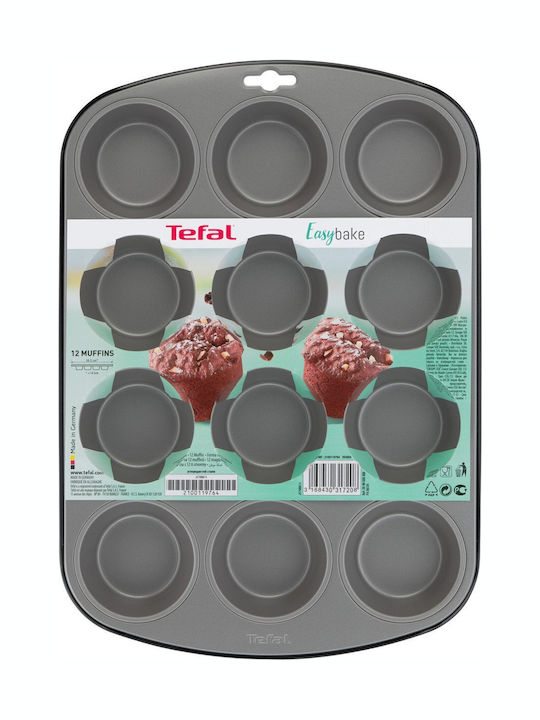 Tefal Φόρμα Ζαχαροπλαστικής για Cupcakes/Muffins από Αλουμίνιο 24 Θέσεων 38x24.5εκ.