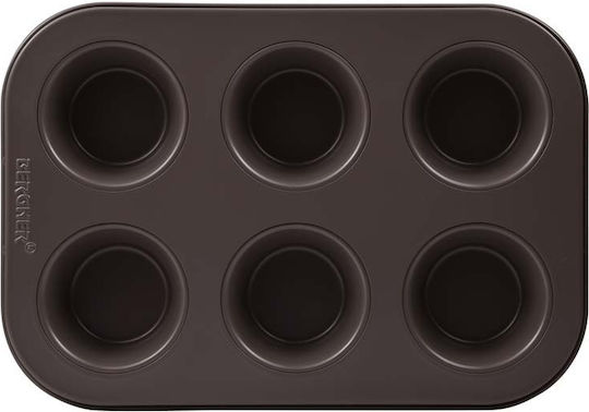 Bergner Formă de Patiserie pentru Cupcakes/Muffins 6 Locuri 26.5x18.5buc 2buc