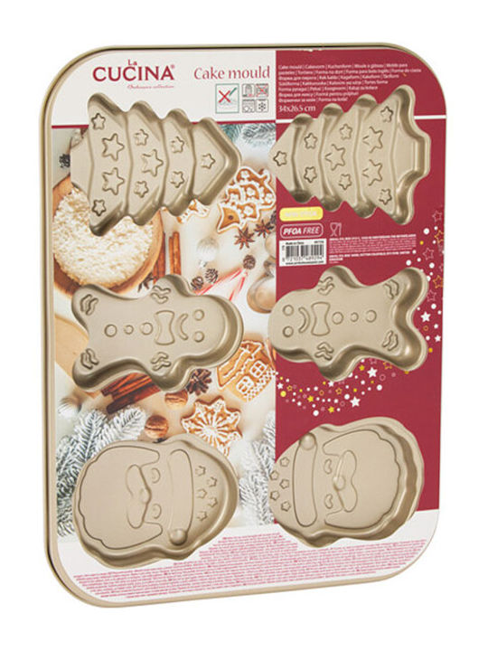 Orion Φόρμα Ζαχαροπλαστικής για Cupcakes/Muffins 6 Θέσεων 35x26.5x2.5εκ.