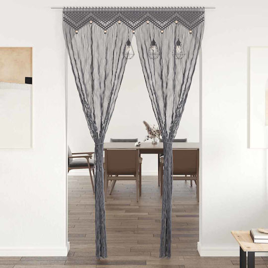 vidaXL Fabric Door Curtain Ecru 140x240cm 133908