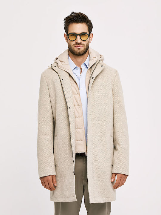 Herren Mantel Beige