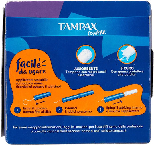 Tampax Compak Super Plus Tampons Applicator 16 Pcs