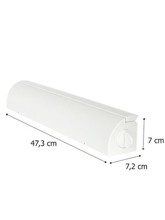 Wall Clothes Drying Rack Sliding Ropes Y7x47x42cm