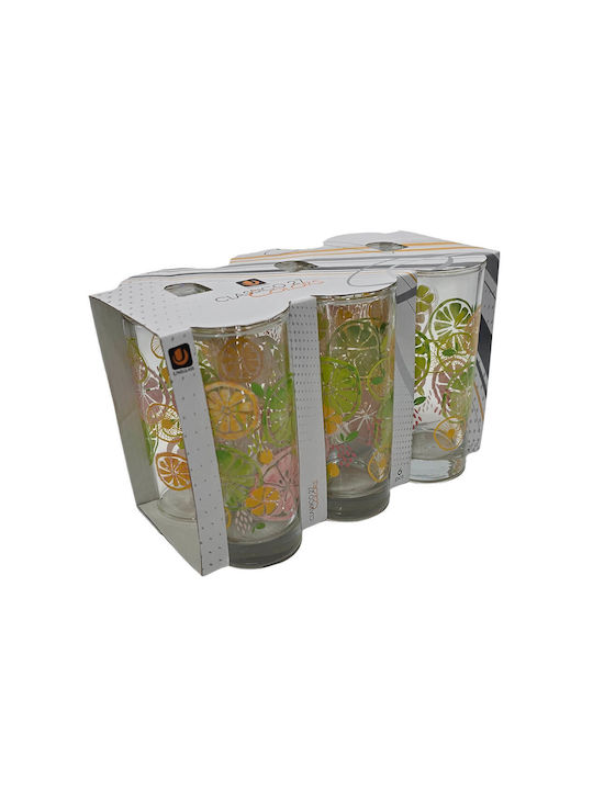 Uniglass Set Gläser Wasser / Kaffee/Freddo aus Glas 6Stück