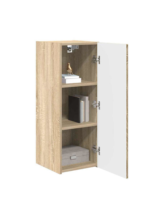 Wand Wohnzimmer Nische aus Spanplatte Sonoma 30x31x80cm
