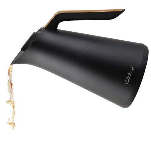 Vialli Design Soho Κανάτα Θερμός Πλαστικό 1lt Black And Gold