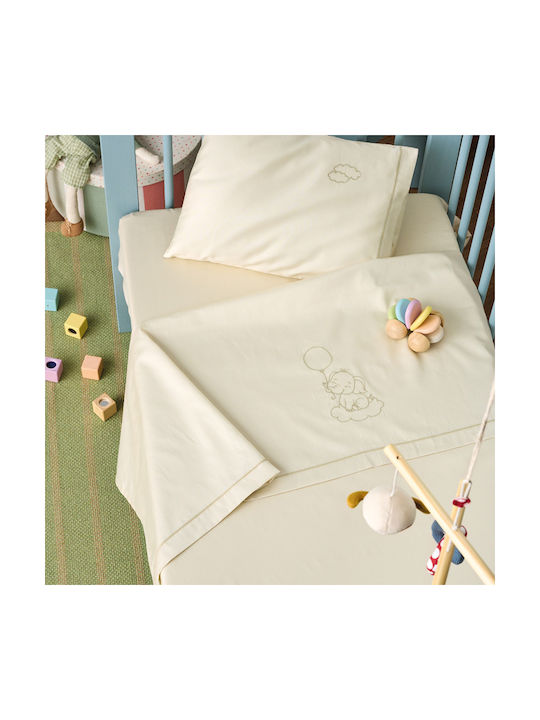 Kentia Cocoon 12 Baby Sheets Set Crib Cotton Yellow 120x170cm 3pcs