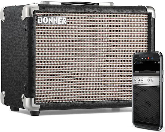 Donner Set Chitară Electrică Neagră cu Husă