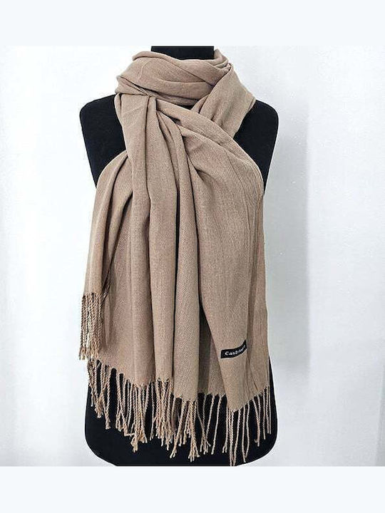 Frauen Wollschal Beige